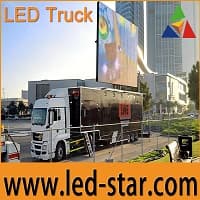 LED Truck Advertising_ lift able and rotatable video board